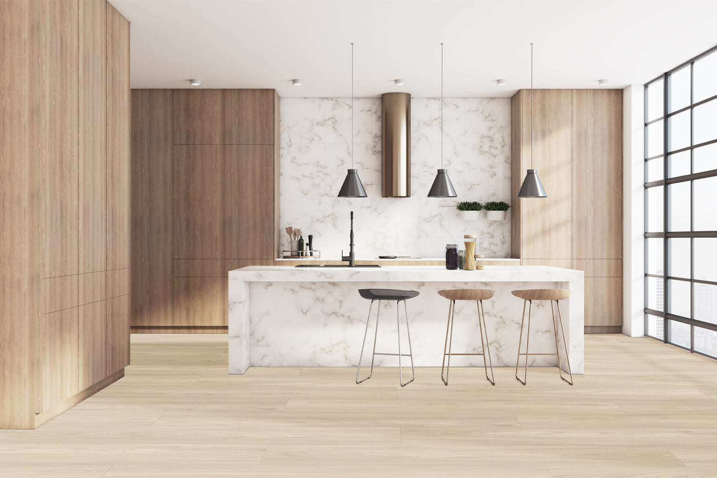 SANTALUM - Wooden Finish SPC Flooring - 48 x 7 inch (1220 x 181 mm) - 5 mm | 10 Years Warranty | Unilin Click N Lock Technology