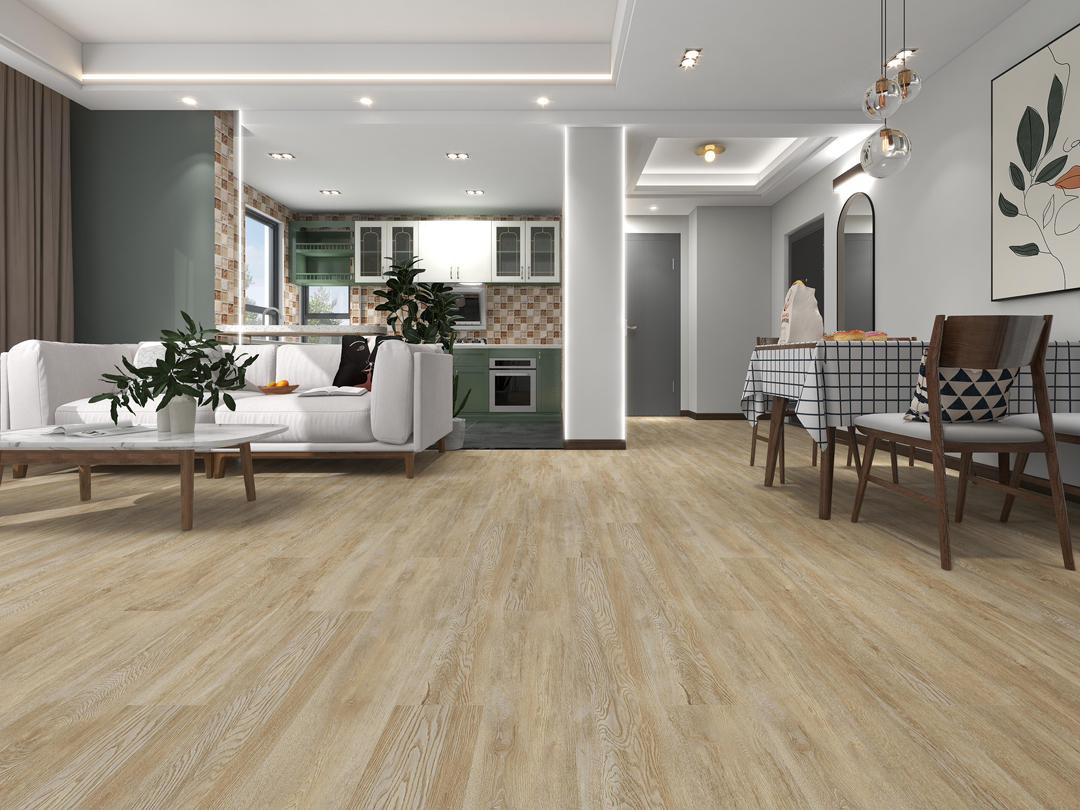GOLDEN OAK - Wooden Finish SPC Flooring - 48 x 7 inch (1220 x 181 mm) - 5 mm | 10 Years Warranty | Unilin Click N Lock Technology