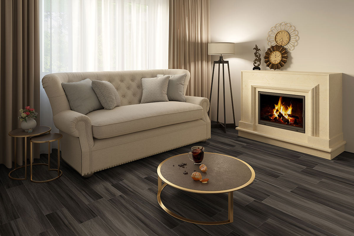 PUNONG - Wooden Look SPC Flooring - 48 x 7 inch (1220 x 181 mm) - 5 mm | 10 Years Warranty | Unilin Click N Lock Technology
