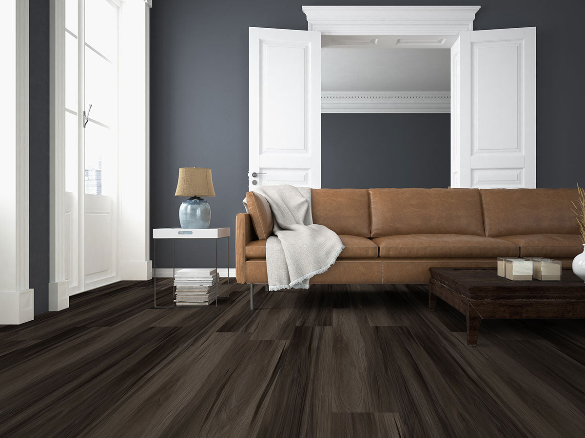 PUNONG - Wooden Look SPC Flooring - 48 x 7 inch (1220 x 181 mm) - 5 mm | 10 Years Warranty | Unilin Click N Lock Technology